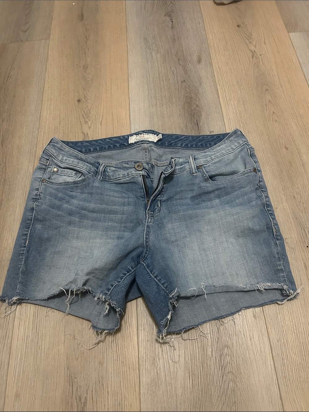 torrid Light Wash Denim Cutoff Shorts